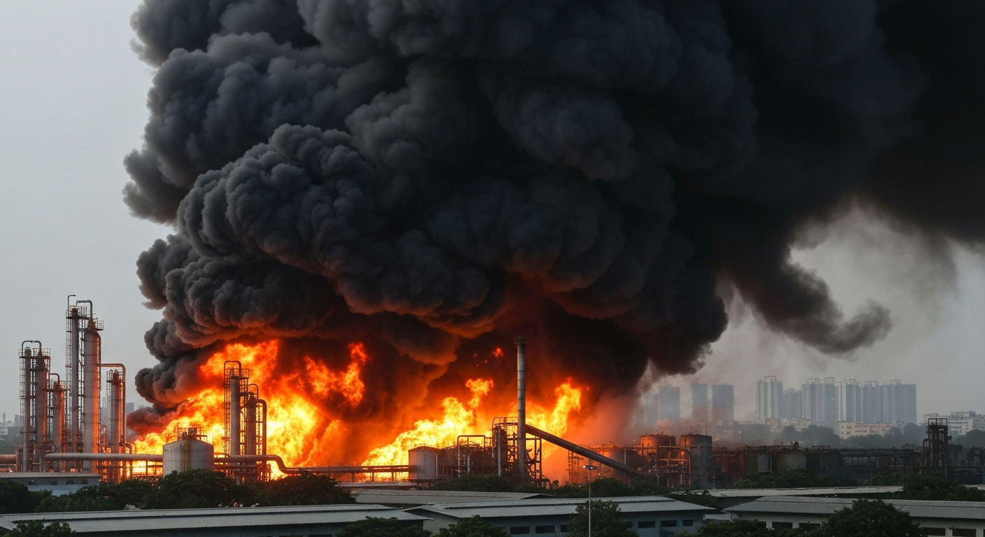 Mahape MIDC Chemical Unit Engulfed in Flames